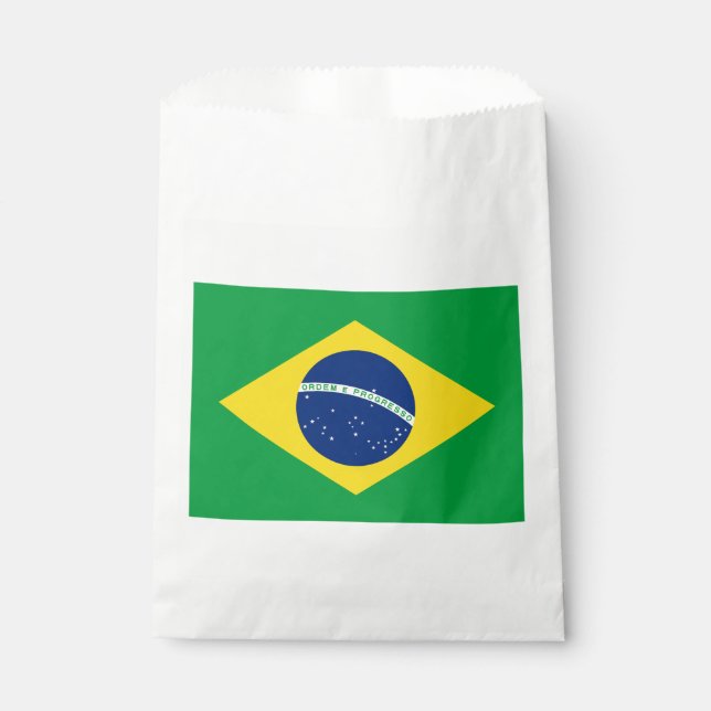 Bolsa De Papel Bandera de Brasil Patriótica (Anverso)