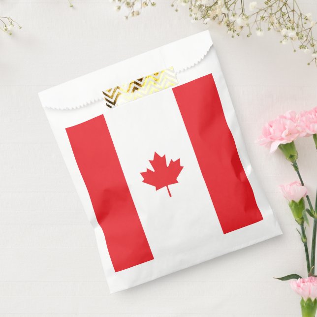 Bolsa De Papel Bandera de Canadá (Sellado)