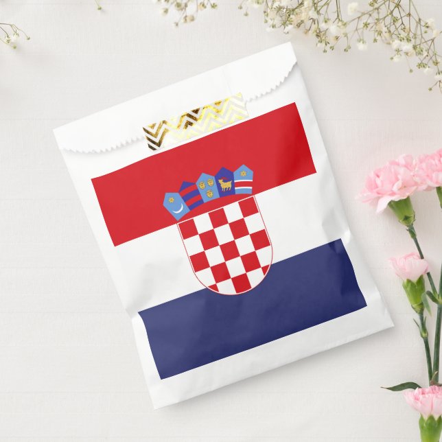 Bolsa De Papel Bandera de Croacia (Sellado)