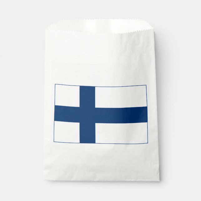 Bolsa De Papel Bandera de Finlandia (Anverso)