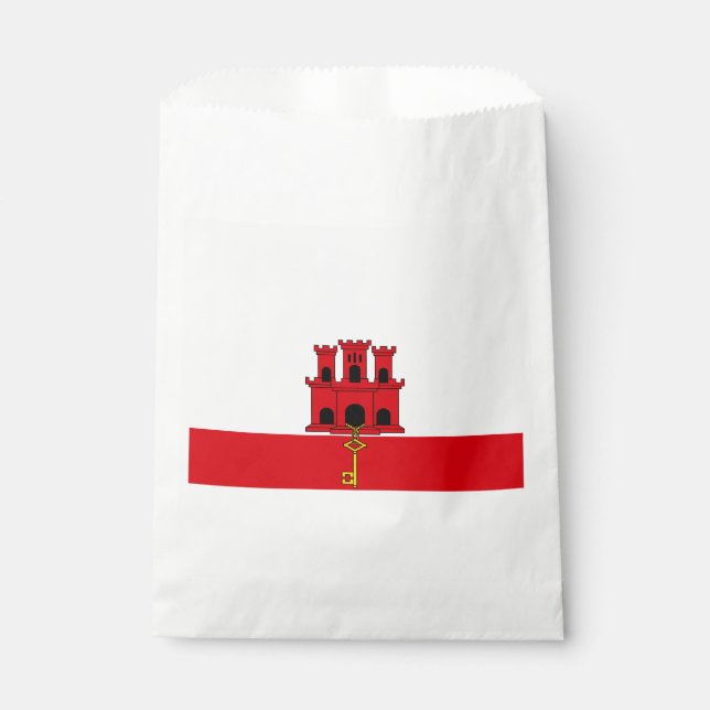 Bolsa De Papel Bandera de Gibraltar (Anverso)