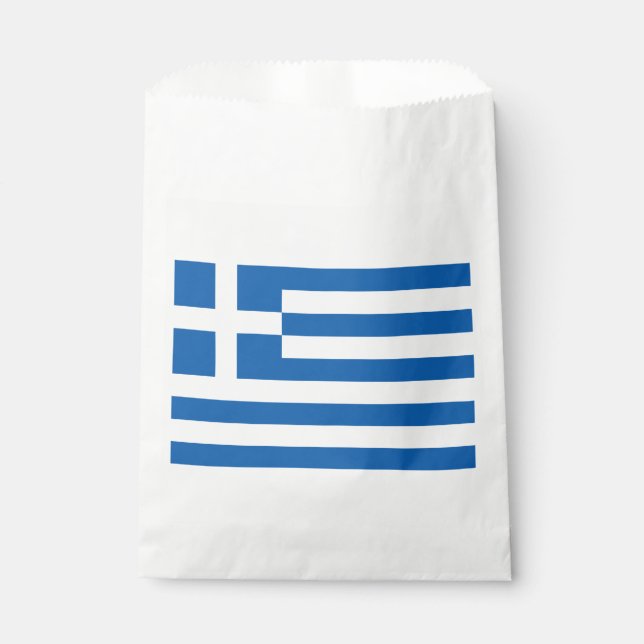 Bolsa De Papel Bandera de Grecia (Anverso)