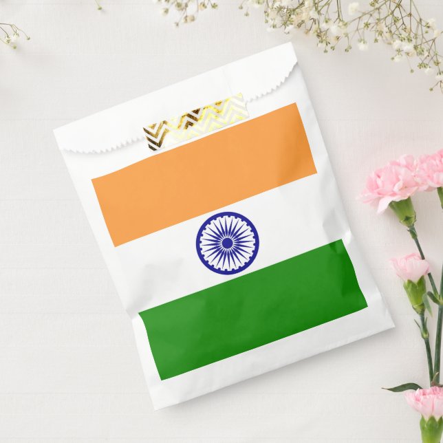 Bolsa De Papel Bandera de la India (Sellado)