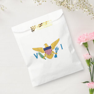 Bolsa De Papel Bandera de las Islas Vírgenes de Estados Unidos