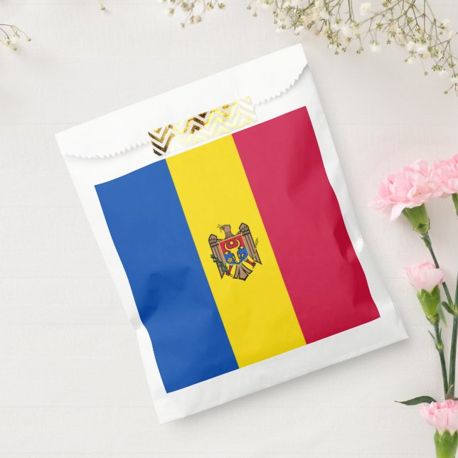Bolsa De Papel Bandera de Moldavia (Sellado)