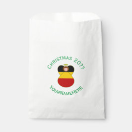 Bolsa De Papel Bandera de Navidad de Ángel Alemán Personalizada