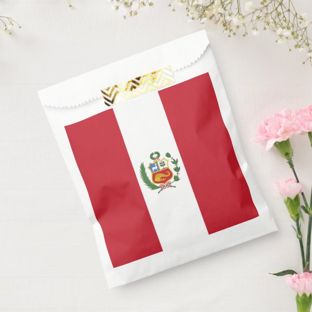 Bolsa De Papel bandera de Perú (Sellado)
