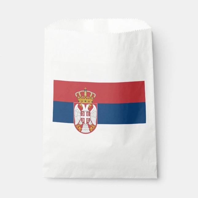 Bolsa De Papel Bandera de Serbia (Anverso)