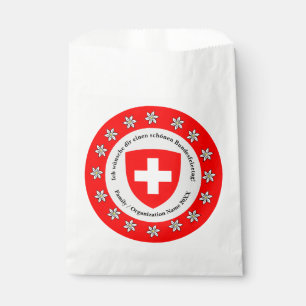 Bolsa De Papel Bandera de Suiza Edelweiss, Día Nacional Suizo