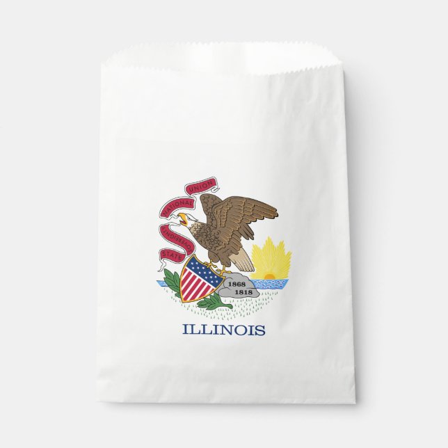 Bolsa De Papel Bandera del estado de Illinois (Anverso)