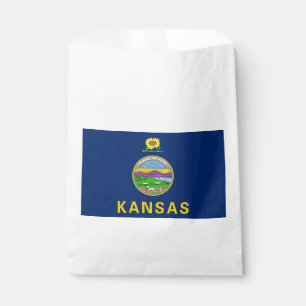Bolsa De Papel Bandera del estado de Kansas