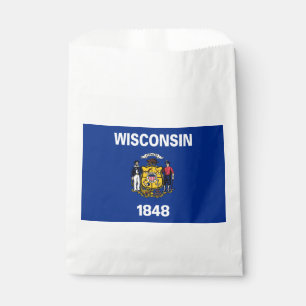 Bolsa De Papel Bandera del estado de Wisconsin