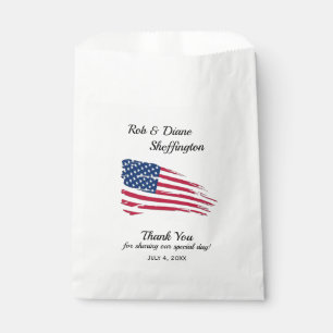 Bolsa De Papel Bandera estadounidense angustiada favorece la bols