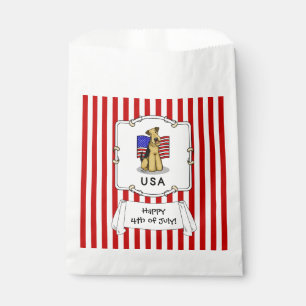 Bolsa De Papel Bandera norteamericana de Estados Unidos Airedale 