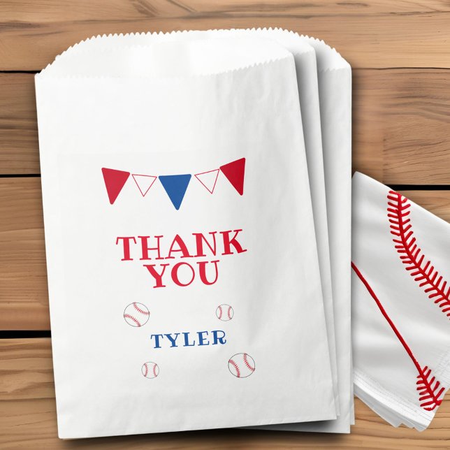 Bolsa De Papel Banderas de Bunting de Béisbol Cumpleaños Gracias (Subido por el creador)