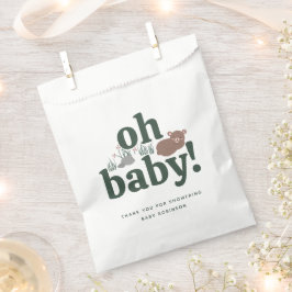 Bolsa De Papel Baño Bebé Durmiente Cub Woodland Baby Shower