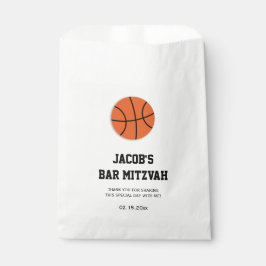 Bolsa De Papel Bar de baloncesto Mitzvah personalizado