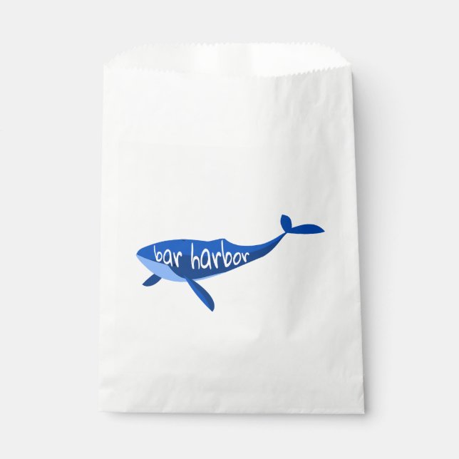 Bolsa De Papel Bar Harbour Maine Whale (Anverso)