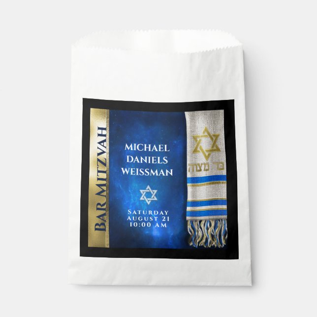 Bolsa De Papel Bar Mitzvah Prayer Shawl (Anverso)
