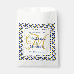 Bolsa De Papel BARBADOS Personalizado Boda de monograma