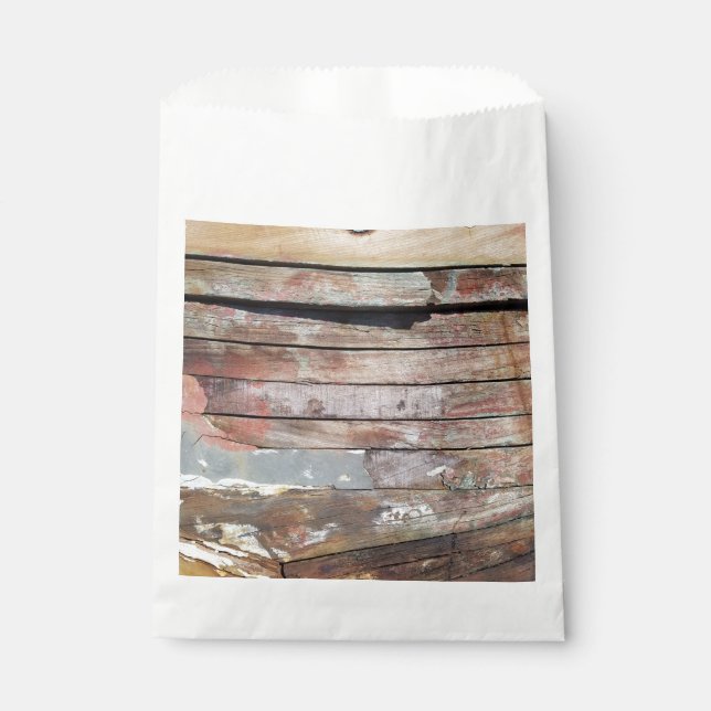Bolsa De Papel Barca rústica de madera antigua (Anverso)