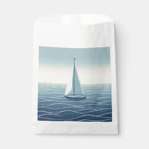 Bolsa De Papel Barco de vela en alta mar