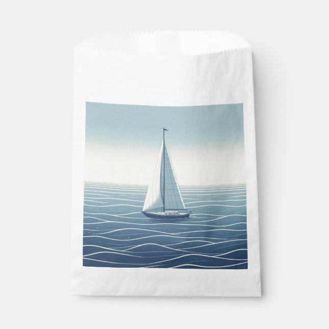Bolsa De Papel Barco de vela en alta mar (Anverso)