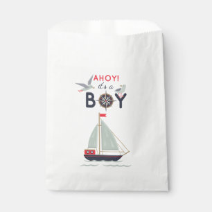 Bolsa De Papel Barcos de vela náuticos Ahoy Fiesta de Shower de b