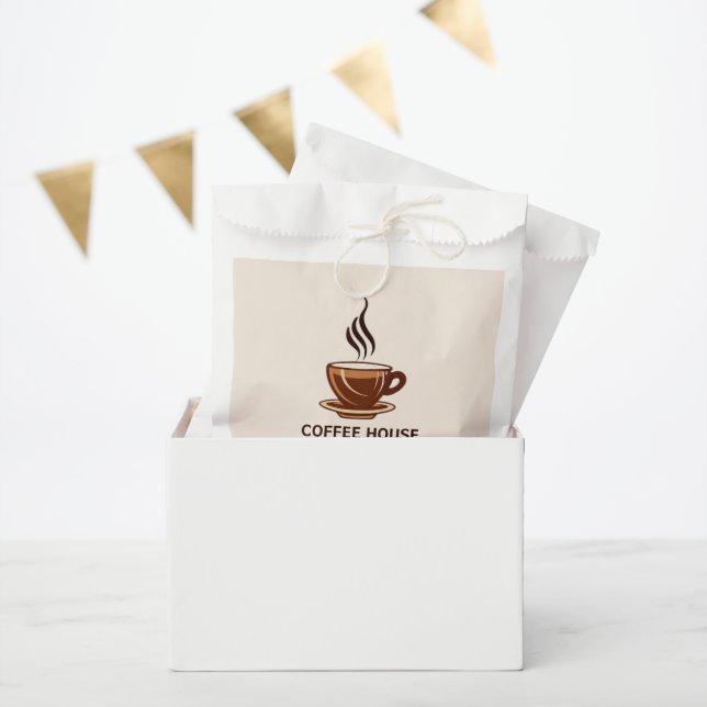 Bolsa De Papel barista de cafetería minimalista simple (Fiesta)
