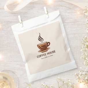 Bolsa De Papel Barista minimo simple de cafetería