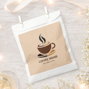 Bolsa De Papel Barista minimo simple de cafetería