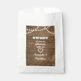 Bolsa De Papel Barnwood Lights White Text Treag Bag
