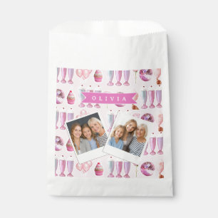 Bolsa De Papel Batido Retro Rosa Personalizado Monada Adorable