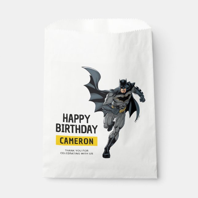 Bolsa De Papel Batman | Aniversario feliz de Chalkboard (Anverso)