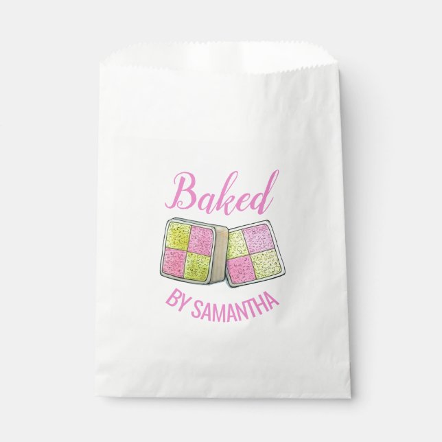Bolsa De Papel Battenberg Británico Pastel de Esponja Marzipan Im