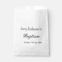 Bolsa De Papel Bautismo católico niños modernos simple QR mínimo