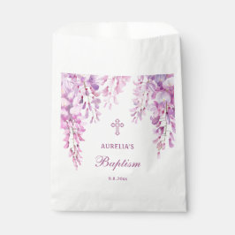 Bolsa De Papel Bautismo de glicina rosa