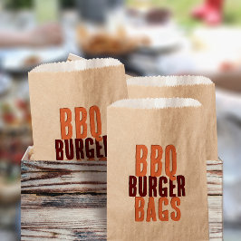 Bolsa De Papel BBQ Burger Fiesta Brown Kraft Favor Bags
