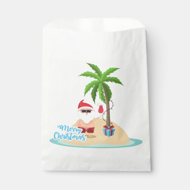 Bolsa De Papel beach santa claus merry christmas (Anverso)