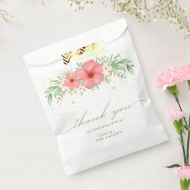 Bolsa De Papel Beachy Boho Pink Ivory Greeneration Floral Gracias