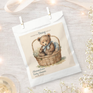 Bolsa De Papel Bear Bear Gracias A Beary Bastante Boys Baby Showe