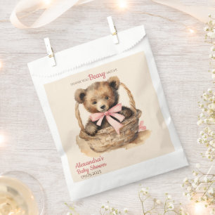 Bolsa De Papel Bear Bear Gracias Beary Bastantes Chicas Baby Show