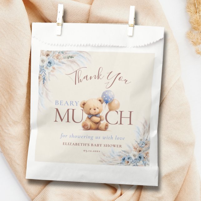 Bolsa De Papel Bear-y Much Teddy Bear Baby Shower Thank You (Subido por el creador)
