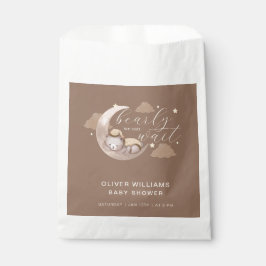 Bolsa De Papel Bearly Brown Wait Moon Star Sleepy Bear