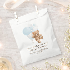Bolsa De Papel Bearly Wait Dusty Blue Teddy Bear