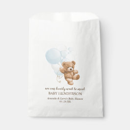 Bolsa De Papel Bearly Wait Dusty Blue Teddy Bear