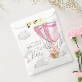 Bolsa De Papel Beary First Teddy Bear Hot Air Balloon Birday