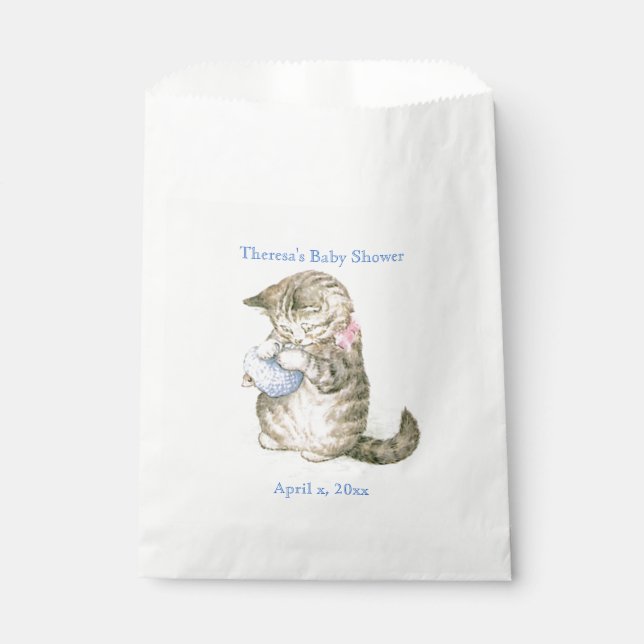 Bolsa De Papel Beatrix Potter, Miss Moppet Baby Shower, (Anverso)