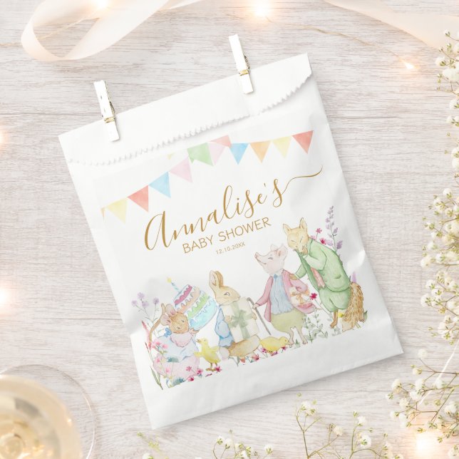 Bolsa De Papel Beatriz Peter the Rabbit Woodland Baby Shower (Cortado)
