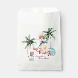 Bolsa De Papel Bebé a bordo | Retro Summer Surf Baby Shower